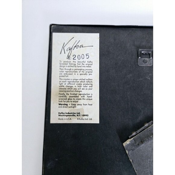 Kafka Screened Etching N02005 Home Where Each Lives For The Other And Al… - Picture 3 of 5